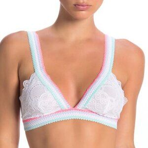 Free People Mika Colorblock Lace Bralette Small